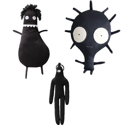 China Gift kids toys hot sale original dark black monster popular nununu logo plush toys sit funny Halloween toys for sale