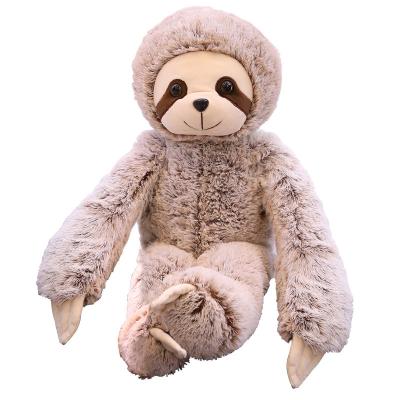 China Gift Kids Toys Hot Selling Gray Cute Soft Simulation Sloth Animals Bedtime Plush Toys For Kids Birthday Gift Home Decoration for sale