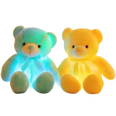 China 30cm Eco-Friendly Material Light Up LED Teddy Bear Plush Toys Teddy Bear Toy Led Light Cute Luminous Glow in Dark Doll for Kids Children for sale