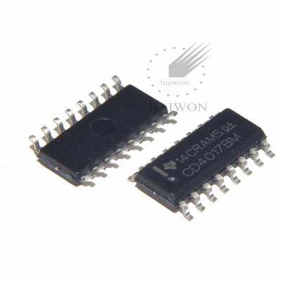 China New Original CD4017BM SOP-16 CMOS Electronic Components Standard Decade Counter with 10 Decoded Outputs IC Chip Integrated Circuit for sale