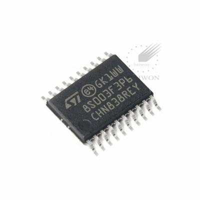 China New original 8S003F3P6 TSSOP20 STM8 STM8S MCU standard IC 16MHz 8-bit 8KB (8K X 8) STM8S003F3P6TR microcontroller for sale