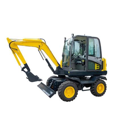 China Building material shops best price 4ton wheel excavator 4ton small wheel excavator epa earth ditch house garden digger for sale UK for sale