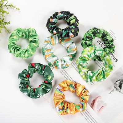 China Fashion St Patrick's Day Scrunchie Green Hair Tie Set St Patrick's Day Party Headband for sale