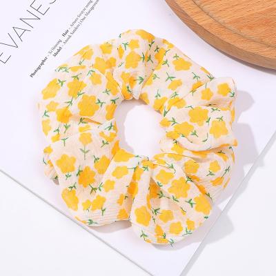 China Relieve Soft 2021 Hot Selling Bulk Hair Scrunchies Chiffon Hair Scrunchies For Women Hair for sale