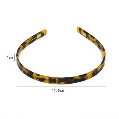 China Popular New Fashion Acetate Leopard Headbands Women's Cellulose Acetate Headband High Quality Trendy European Fashion Headband for sale