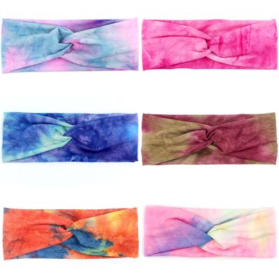 China Popular Insist Sports Headband Breathable Sweatband For Women Men Yoga Hair Bands Tie Dye Headbands for sale