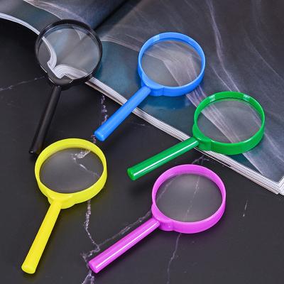 China Simplicity Wholesale Best Wholesale Color Selection Mini Portable Kids Pocket Magnifying Handheld Glass for sale