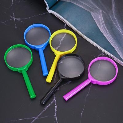 China High Quality Colored Acrylic Plastic Mini Aid Mini Toy Reading Vision Stocking Hand Held Pocket For Reading Magnifying Glass for sale