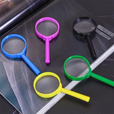 China Newest 50mm Selling Multiple Magnification Multi Colors To Choose Simple Design Pocket Glass Handheld Magnification for sale