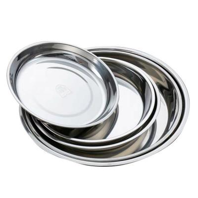 China Sustainable Popular Products Low Price Stainless Steel 16cm 22cm Food Dish Material Dinner Dish for sale