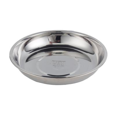 China Limited Time Sustainable Goods Restaurant Plate Durable Stainless Steel Plate Corrosion Resistant for sale