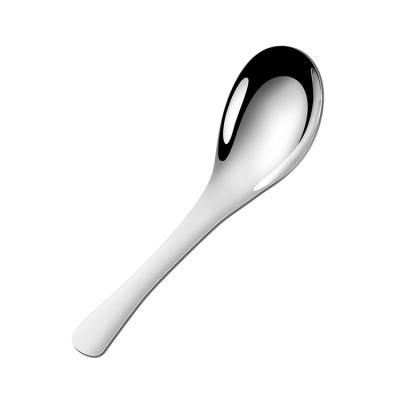 China Mirror Polishing Factory Process Wholesale Not Deformed Comfortable Handle Spoon Stainless Steel Cutlery for sale