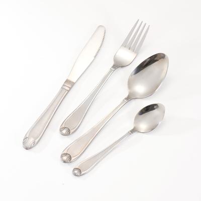 China Sustainable EVD Factory Metal Black Fork And Knife Set Gold Spoon Napkin Wedding 4-piece set Cutlery for sale