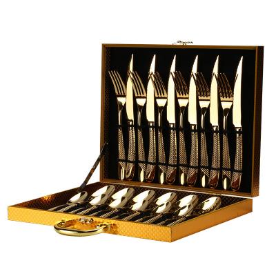 China Sustainable EVD Fashion Fork And Knife Spoon Silver Travel Individually Packaged 24 Pc Cutlery Set for sale