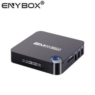 China Wifi 8K Amlogic S905X3 Set Top Box Android TV Box EM95 MAX+ Wholesale Price Wifi Double Dual Voice Control Support Dual Band Voice for sale