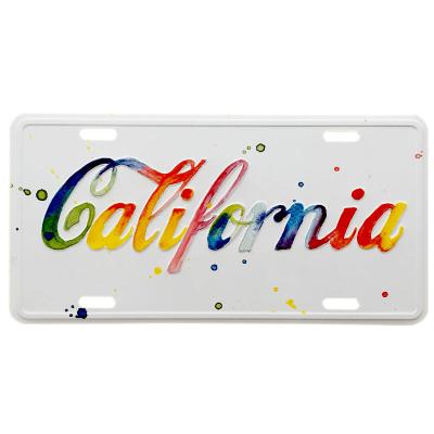 China Durable Custom Design Embossed Aluminum Decorative Novelty Car License Plate Car Number Plate Wholesale Custom License Plates for sale