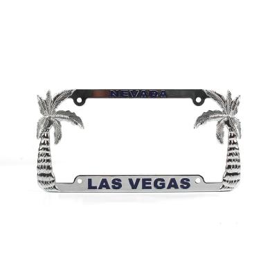 China Solid ; Durable Custom Design Stainless Steel License Plate Frame Metal License Plate Frame For USA BOX Cars Decoration for sale