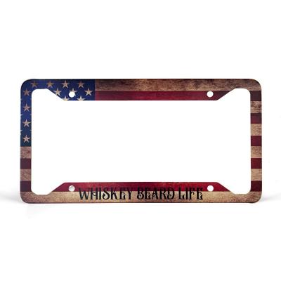 China Solid ; Assets; Raincoat ; UV Resistant USA & CANADA Size Custom Metal Aluminum License Plate Frames for sale