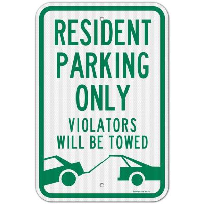 China Sturdy Custom Design Reflective Aluminum Plastic PVC Warning Sign Street Plate No Parking Sign Wholesale For Outdoor Use for sale