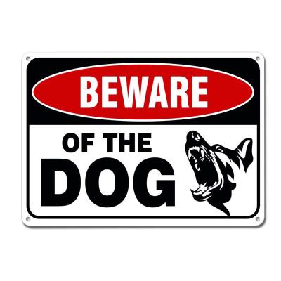 China All Countries Custom Design Dog Signs Aluminum Metal Warning Dog Signs Beware Of Dogs Sign for sale