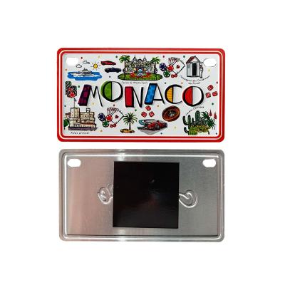 China Souvenir Custom Design Souvenir License Plate Magnet Aluminum License Plate Magnet Wholesale for sale