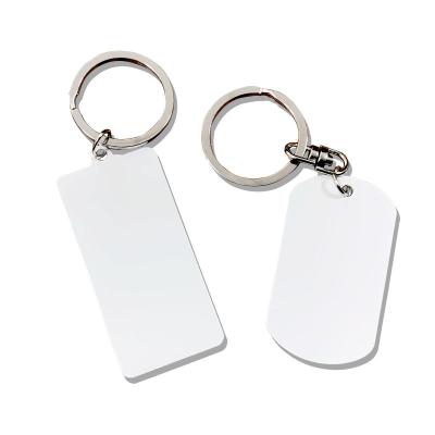 China For Custom Sublimation Metal Foil Sublimation Key Chain Blanks Blank Wholesale Sublimation Keychains for sale