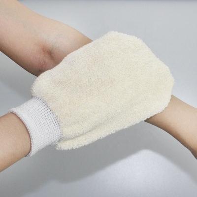 China Wholesale Dead Bath Routine Epithelial Cell Remover Mitt Body Massager Best Exfoliating Cotton Bath Glove for sale