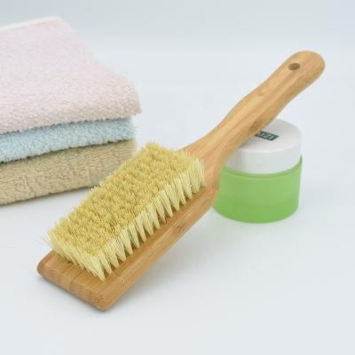 China Wholesale Long Handle Natural Exfoliating Bath Sweep Wooden Body Shower Brush Mini Cleaning Dry Brush for sale