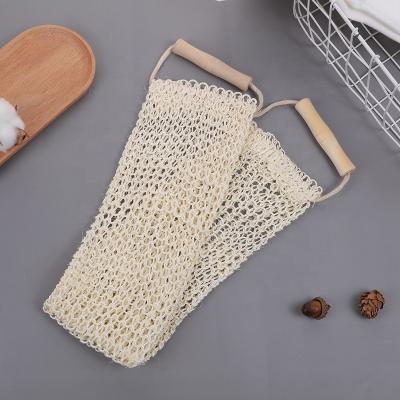 China Bath Logo Flax Exfoliating Back Strap Custom Running Remove Dead Skin From Body Bath Scrubber Handle Back Belt for sale