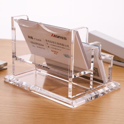 China Simple Modern Customize Business Card Holder Display Stand Multi-Size Combined Clear Acrylic Display Rack Display for sale