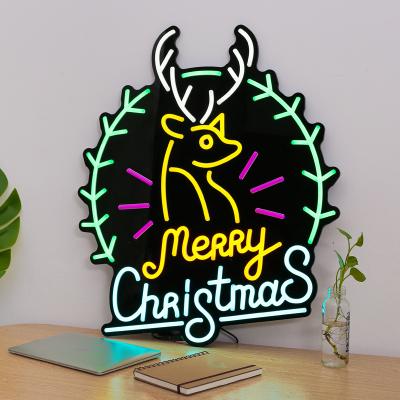 China Retail Store Merry Christmas Decoration Sign Led Flexible Neon Letters Neon Art for sale