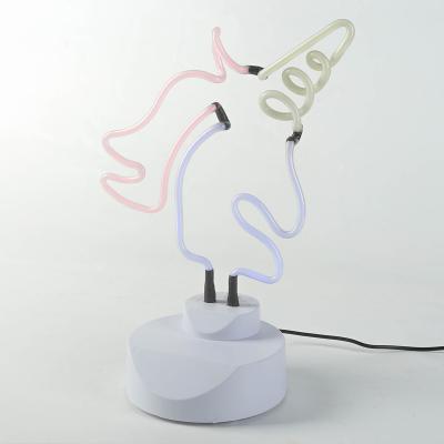 China Other Cute Unicorn Neon Sign Table LED Night Light with USB Power for sale