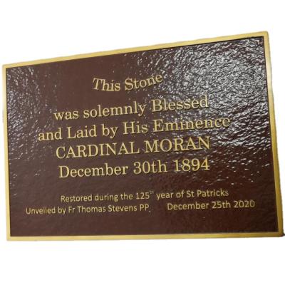 China China Customized Engraved Brass Engraved Bronze Plaque Metal Signs for sale