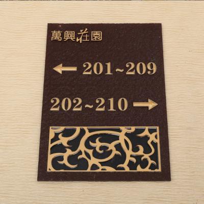 China Hotel Hotel Signage Indoor Room Directional Sign for sale