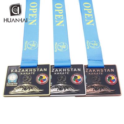 China Europe OEM Mangystau Karate Open Gold Award Display Silver Bronze Medal Kazakhstan for sale