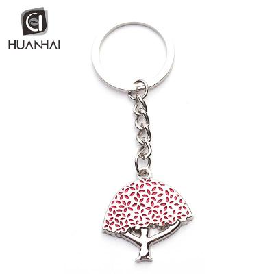 China Promotion Gift OEM Enamel 3D Logo Die Cut Tree Of Life Metal Shaped Key Chain for sale