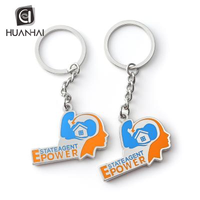 China Metal Silver Metal Logo Custom Personalized Soft Hard Enamel Keychains for sale