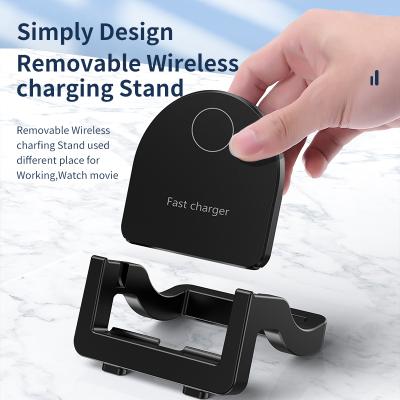 China 15w 15W Fast Charging Universal Wireless Charger With Stand Function For Iphone Huawei Mobile Phone Wireless Charger for sale