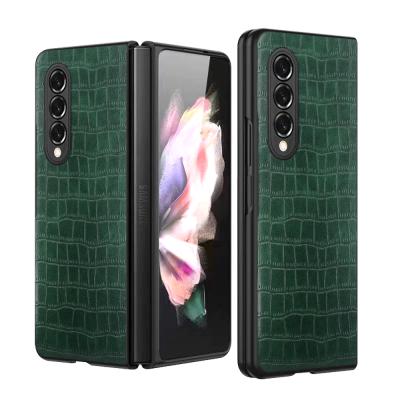 China High Quality Anti-drop PU Leather Case For Galaxy Z Fold Crocodile 3 5G Design Back Cover for sale