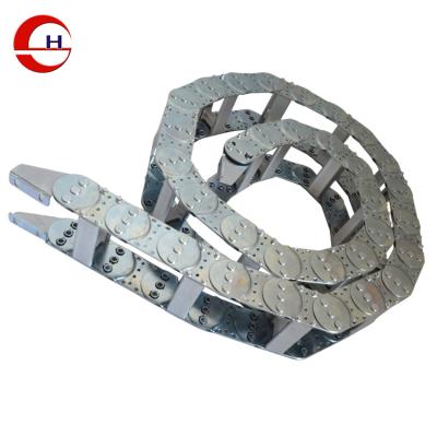 China Machine tools accessories bridge type steel power chain stainless steel electric cable drag chain for CNC machine for sale