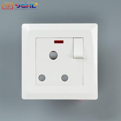 China Safety new design PC switched socket, 15A switched socket, switched socket with neon for sale