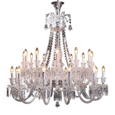 China Modern Luxury Modern Clear Glass Chandelier Light Crystal Pendant Lamp for sale