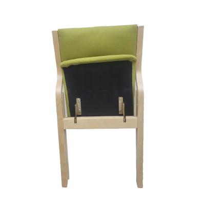 China New Design Leisure Cheap Outdoor Green Wooden Chairs Foldable With High Back For Office Dining Room Bedroom Hotel Camping for sale