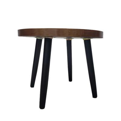 China Wholesale Antique Black Round (Height) Adjustable Solid Wood Chinese Tea Table Coffee Table For Office Living Room Bedroom for sale