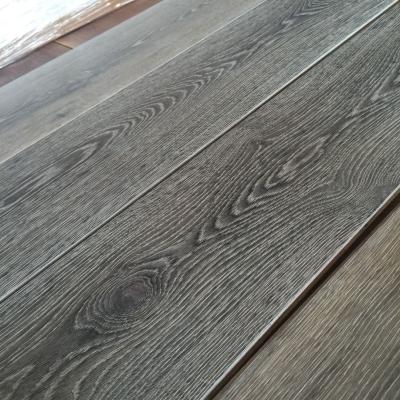 China Modern Antique Style Fumed&Smoked European French White Oak Patquet Smoked Flooring Manufacture for sale