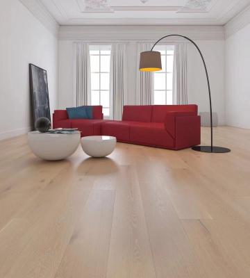 China New Arrival Modern White Washed Brushed European Engineered Oak Hardwood Flooring for sale