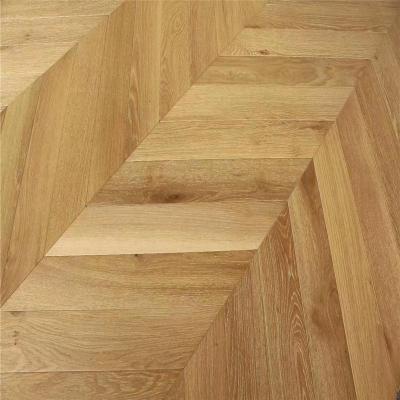 China Modern Natural Invisible Chevron White Oil Oak Herringbone Engineered Wood Plank for sale