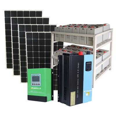 China Solar Power Inverter System Grid Off 8000 Watt 1000watt Cost Solar Power System Home Hybrid Solar Power System 50*36*17cm for sale