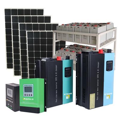 China LCD home single pure sine wave output hybrid solar inverter 3kva / 3kw solar power system 50*36*17cm for sale