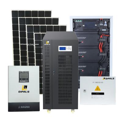 China AC 110v 220v 15kw 20Kw 30Kw Off Grid Inverter Large Capacity Solar Bank Off Grid Solar Power Station Inverter 65*35*75cm for sale